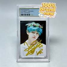 BTS Kim Tae Hyung V 3 inch Autographed Official photocard Gift Collectible Merch picture