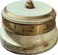 LUX Rotary Tape Measure Clock Timer 1930s Antique Tiffany Blue color  picture