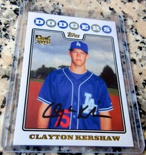CLAYTON KERSHAW 2016 Reprint 2008 Topps Rookie Card RC Dodgers Champs 3000 Ks🔥 picture