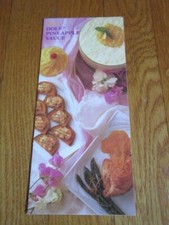 Vtg Dole Pineapple Sauce Brochure 1980s One Sheet Recipes Using Canned Sauce picture