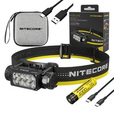Nitecore HC65 UHE Headlamp - 2,000 Lumens w/ EXTRA USB C to USB C Braided Fast C picture