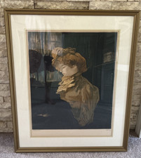 Laurent Marcel Salinas PORTRAIT DE FEMME LITHOGRAPH after LAUTREC signed numbere picture