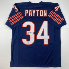 Facsimile Autographed Walter Payton Chicago Blue Jersey Size Men's XL picture