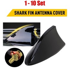 1-10X Universal Shark Fin Antenna Car Trim Cover Radio AM FM Signal Black Aerial picture