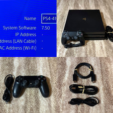 Low Firmware PlayStation 4 Pro 1TB PS4 Pro CUH-7215B With Cables & Controller picture
