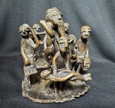 Vintage Ashanti Lost-Wax Cast Bronze Figural Sculpture – West African Tribal Art picture