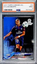 2017-18 Topps Chrome UCL UEFA Champions League 41 Kylian Mbappe PSG PSA 9 picture