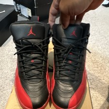 Jordan Men’s Air Jordan 12 Retro Flu Game Black/Varsity Red High Top 130690-002 picture