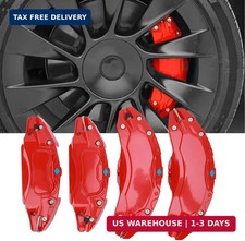 Brake Caliper Covers Set, 4Pcs Aluminium Alloy Red Brake Caliper Covers Red picture