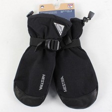 Hestra Alpine Powder Gauntlet Fleece-Lined Ski Mitts In Black - Unisex Size 8 picture