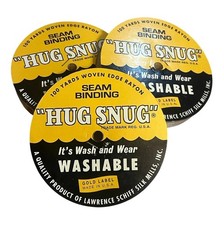 Vintage Hug Snug Seam Binding Lot 3 Rolls 100yds Each Woven edge Rayon New picture