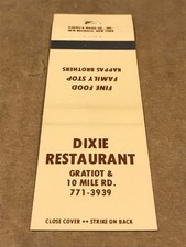 Vintage Dixie Restaurant - Matchcover, Matchbook picture