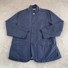 Brooks Brothers Field Jacket Men 2XL Navy Performance Seersucker Lined NWOT $398 picture