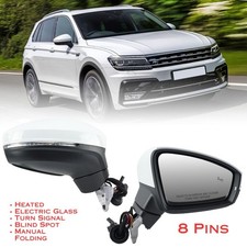 Right Passenger Side Mirror for 2018–2025 Volkswagen Tiguan Heated Blind Spot picture