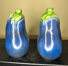 Vintage Fitz and Floyd Japan 1969 (FF 1969) Ceramic Eggplants set of two picture