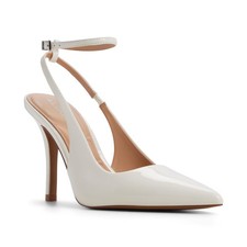Women's ALDO Nikoletta Adjustable Strap Slingback Pumps White Patent picture