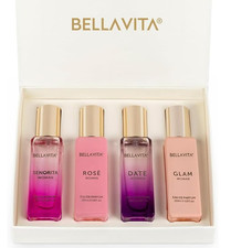 Bellavita Luxury Women's Perfume Gift Set w/ Rose, Senorita, Date, and Glam 80ml picture
