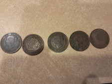 lot of 5 1859 canada large cents picture