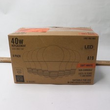 (8-Pk) Non-Dimmable LED Light Bulb Soft White A19 40W Eqv 1002882865 picture