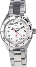 Vostok Komandirskie 650546 Watch 24-Hour Mechanical Automatic White USA Seller picture