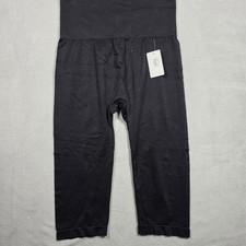 Ashley Stewart Leggings Womens 2X Black Capri High‎ Rise 4292 Stretch Solid picture