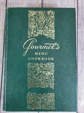 Vintage GOURMET'S MENU COOKBOOK Gold Embossed Hardcover (1969) picture