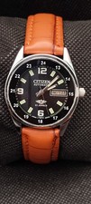 Vintage Citizen Automatic Japan Made Black Dial Day/ Date Men's Wrist Good Watch picture