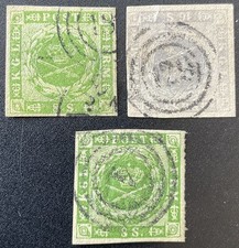DENMARK 1854 5-6,8 used VERY BEAUTIFUL (N4254 picture
