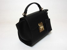 NEW Original Tru Trussardi Women Black Leather Handbag 76BTBLDS02 -  picture