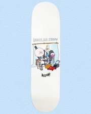 RARE Welcome Skateboard Deck Regular Show Group Portrait White Prism Foil 8.5