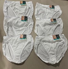 6 Pc Vanity Fair Illumination 13108 HI-CUT brief  6 7 8 9 10 WHITE $4 Bucks EA picture