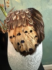 Estate Vintage Pheasant Feather Hat Sculptural Ladies Cocktail  Mid Century picture
