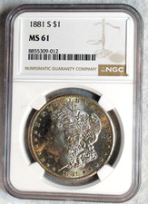 1881 S Morgan Dollar NGC MS61 GORGEOUS UNCIRCULATED $1 Coin picture