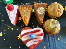Assorted Display Dessert Set Fake Food Samples Cakes Pies Cupcakes Cookies picture