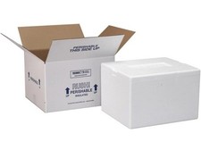 Polar Tech Insulated Foam Container with Shipping Box Thermo Chill Mailer 9x6x8 picture