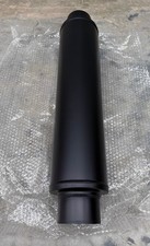 Universal Straight Through Black Stainless Exhaust Muffler 4