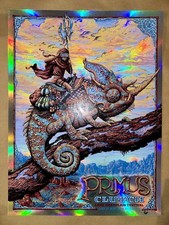 Primus 2017 Burlington Concert Poster - Doodled Rainbow Foil Variant NC Winters picture