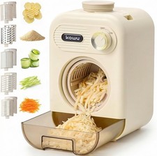 Kawu Electric Cheese Grater, 5-in-1 Automatic Vegetable Slicer Shredder picture
