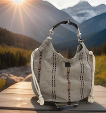 AUTH NWT $650 Isabel Marant Byron Embroidered Cotton Canvas Large Tote-Ecru picture