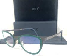 NEW BLACKFIN BF 791 GLEN COVE COL.657 GREEN ON GREY AUTHENTIC EYEGLASSES  52-19 picture