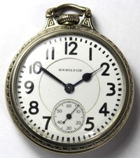 1926 Hamilton 992 16s 21j RAILROAD GRADE 14k Gold Filled Pocket Watch - Runs picture
