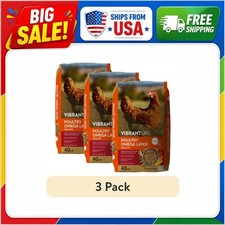 (3 pack) Vibrant Life Poultry Omega Layer Pellets, 40 lb Bag picture
