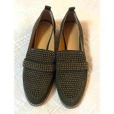 Crown Vintage Lorina Studded Suede Loafers Flat Women’s 8M picture