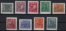 Hungary 1943 MNH Mi 722-730 Sc B157-B165 Old Magyar Arms, warriors , soldiers ** picture