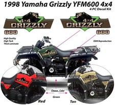 1998 Yamaha Grizzly 600 4x4 YFM600 OEM Graphic Set decal emblem Front Fender picture
