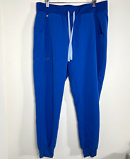 FIGS Zamora Women’s Scrub Jogger Pants Size S Blue Solid Knit Poly Blend 0100 picture