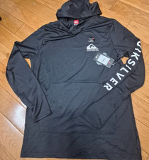 Quicksilver Mens Lightweight Pullover Black Small UPF50 Quick Dry New picture