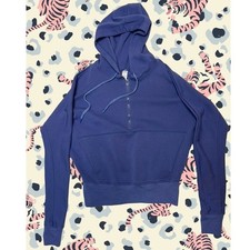 Lululemon Scuba Half Zip Hoodie Blue Sweatshirt Size Small picture
