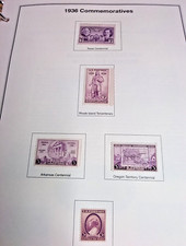 U.S. 1936-1937 Commemorative Stamps Year Set Lot Of 22 Stamps  picture