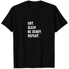 Eat Sleep Be Scary Repeat Spooky Halloween Witch C T Shirts picture